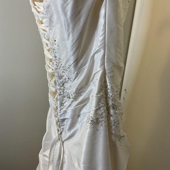 NWOT Sottero & Midgley Strapless Mermaid Beaded Wedding Dress Size 8 - Picture 10 of 12